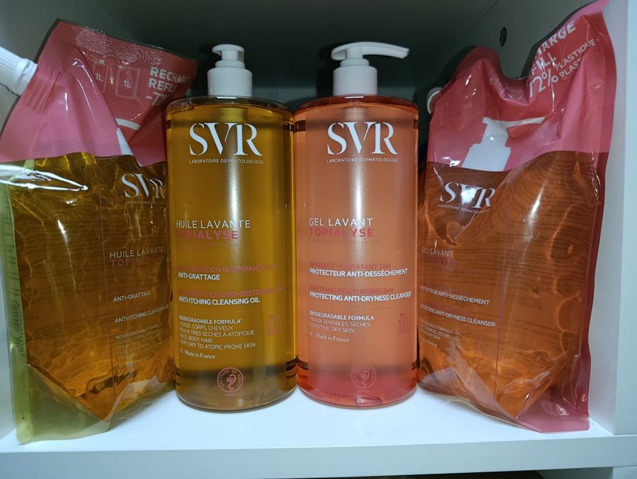 SVR Topialyse гель олія для душу, Mustela, Bioderma, Uriage