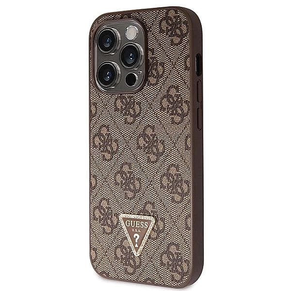 Etui Guess Crossbody 4G Metal Logo na iPhone 14 Pro - brązowe