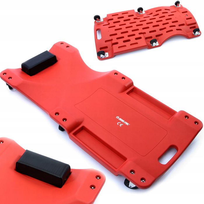 Leżanka Warsztatowa 6 Kołowa 36" Leżak Z Zagłówkiem Mocna Wózek