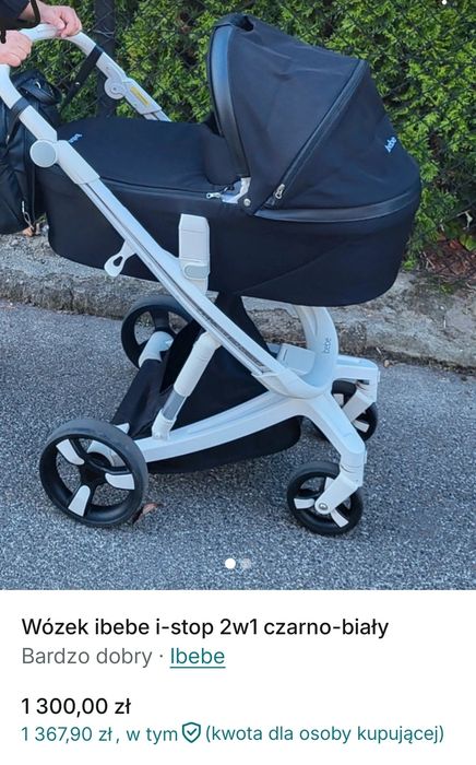 2w1 Ibebe wózek gondola + spacerówka