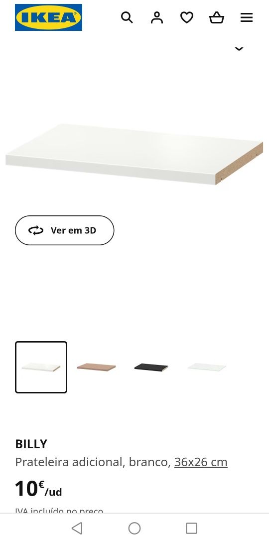 Prateleiras extra IKEA estante Billy