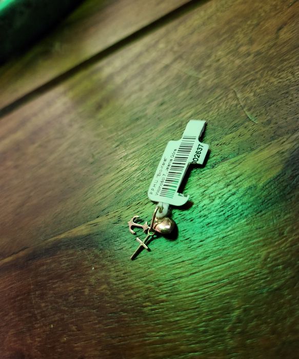 NOWA. 3 w 1 zawieszka z metką,  złota 585 wiara, nadzieja i miłość