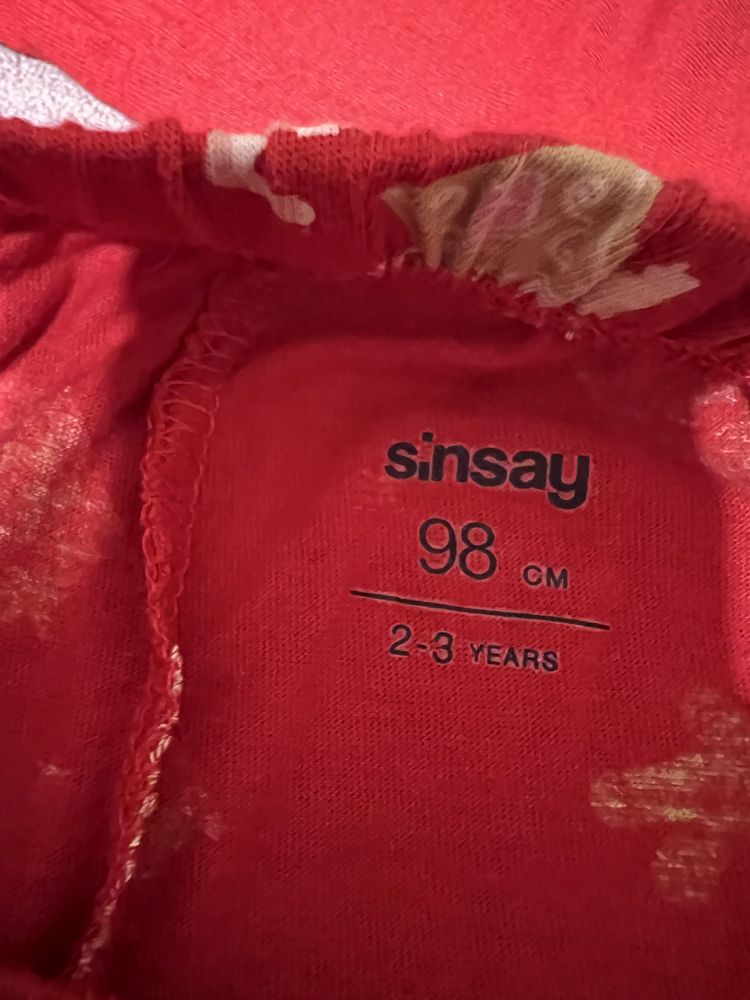Piżama piżamka świąteczna rozm 98 sinsay