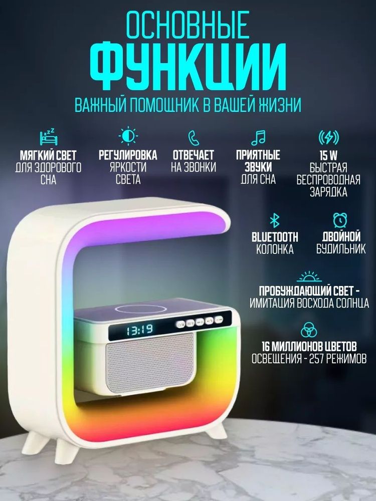 Блютуз колонка . Wi-fi камера . Часы. Светильник . Зарядка .