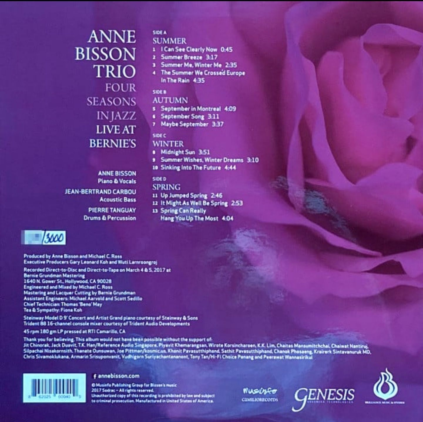 Anne Bisson Trio - Four seasons in Jazz limited edition