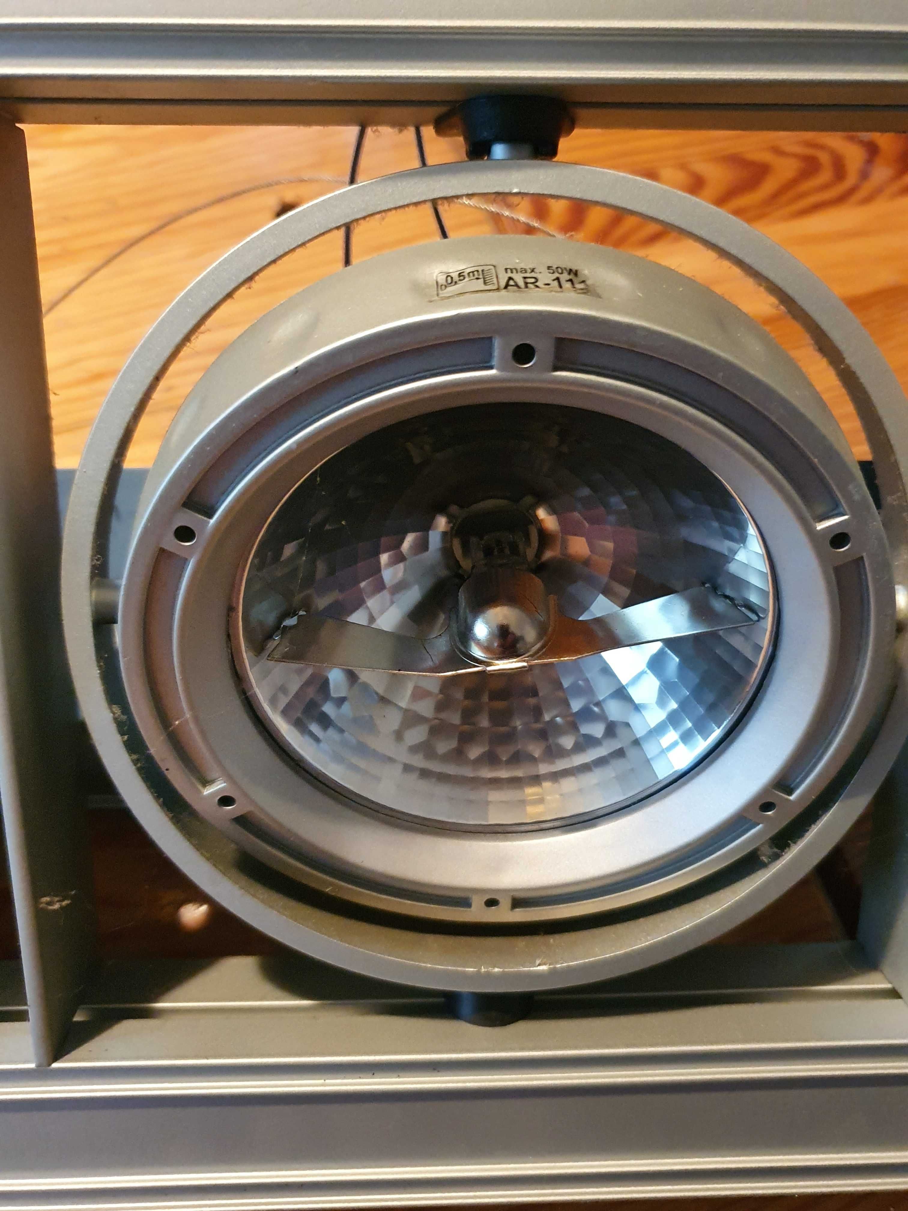 Lampa sufitowa z 4 ruchomymi reflektorkami
