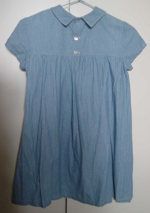 Vestido de Verão T 10/11A - Ganga de algodão Marca OVO ESTRELADO