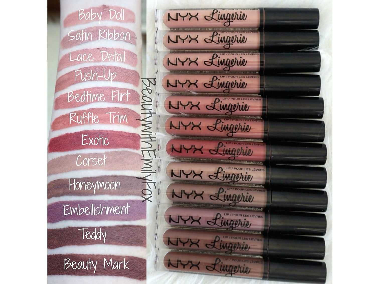 Matowe Błyszczykihh NYX Lip Lingerie Liquid Lipstick 3 sztuki