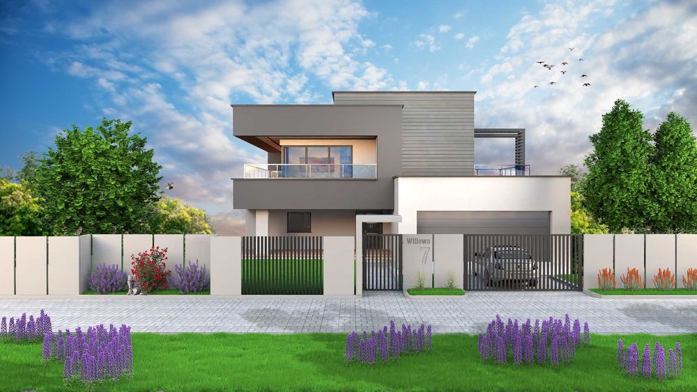 Mur ogrodzeniowy | nowoczesne ogrodzenie | elka ogrodzeniowa