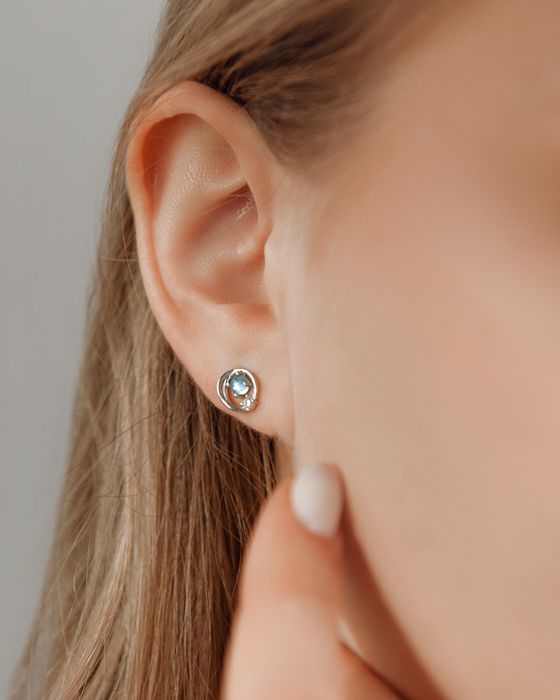 Сережки срібні «планета»