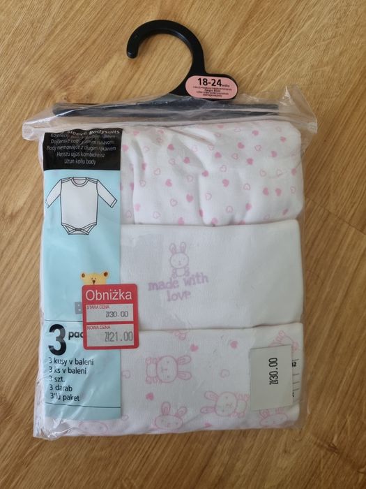 Body z długim rękawem rozm.18- 24