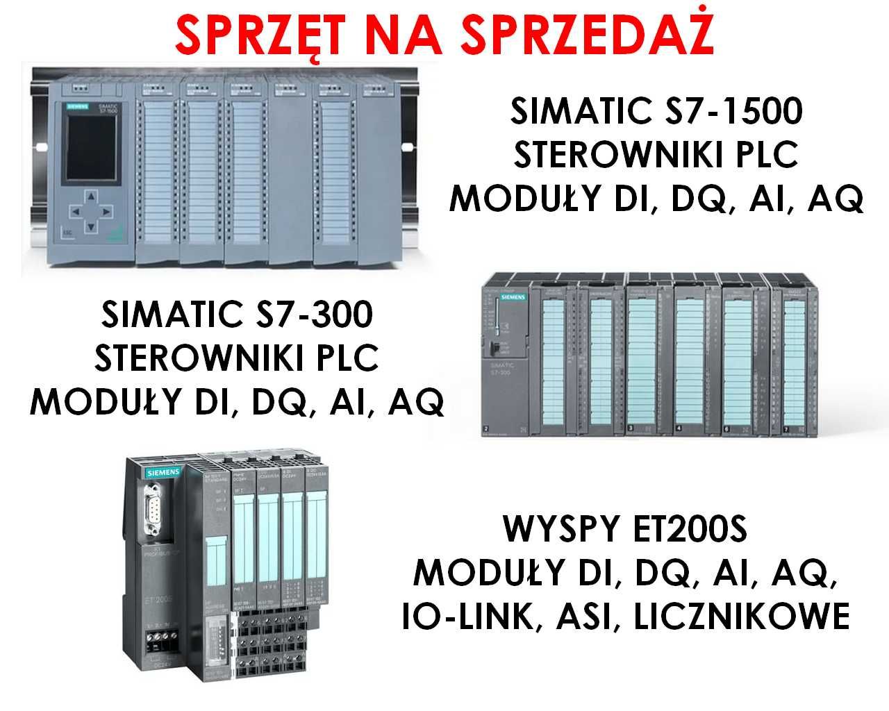 Siemens SIMATIC S7-1500 S7-300 ET200S - PLC, moduły sygnałowe I/O