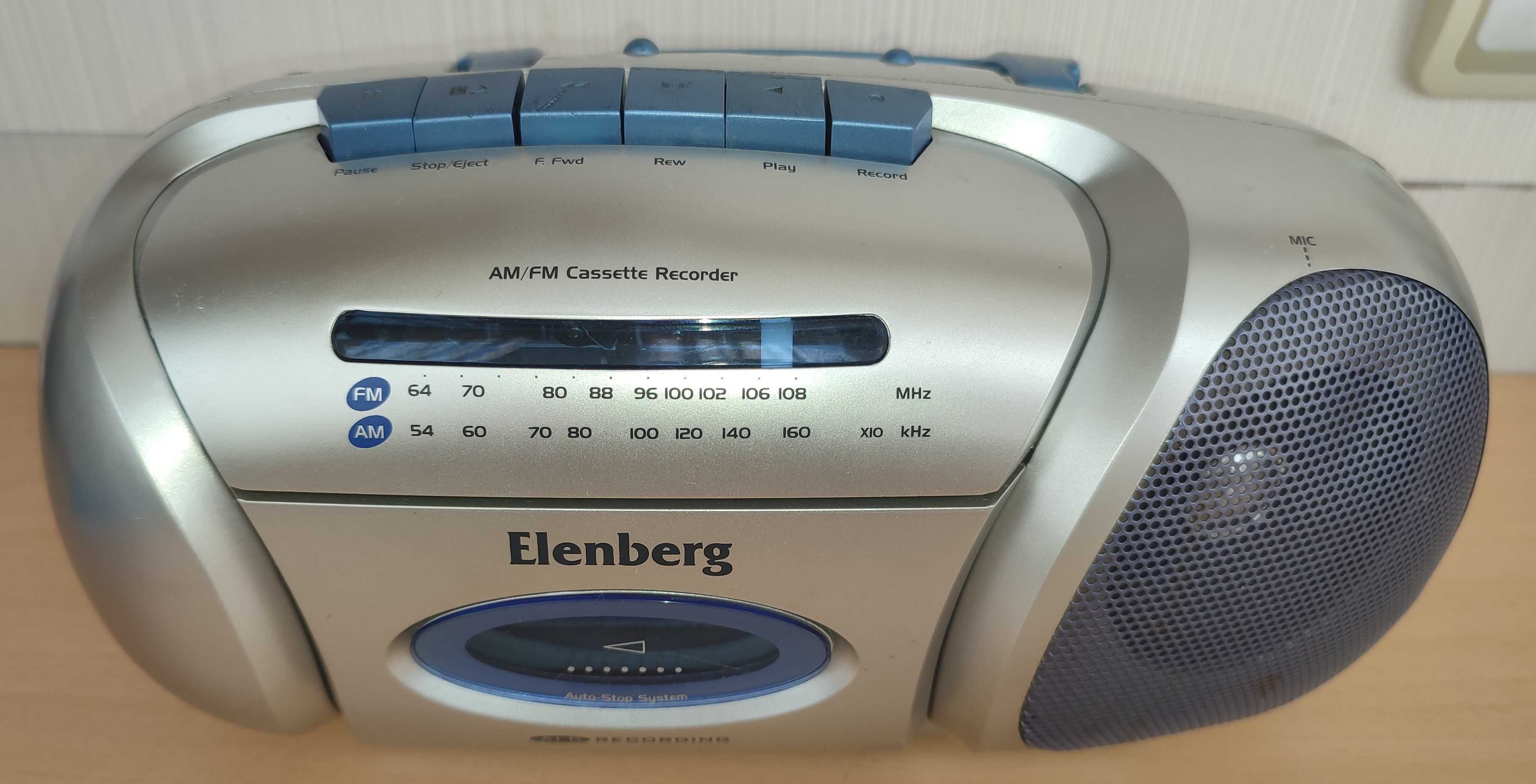 Компактный FM\AM радио приемник кассетная магнитола Elenberg rcr-2001.