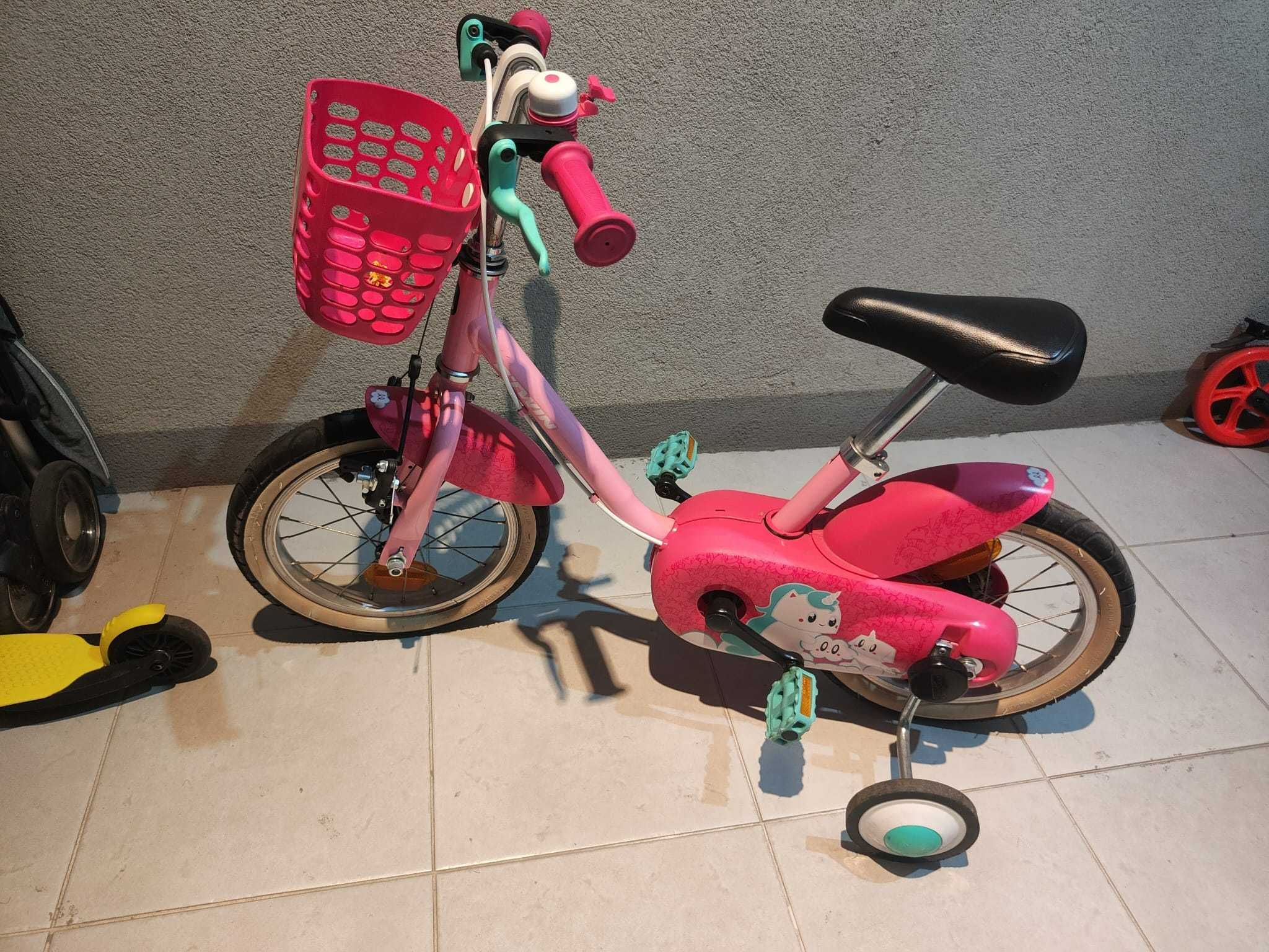 Bicicleta menina Decathlon Rosa Unicorn