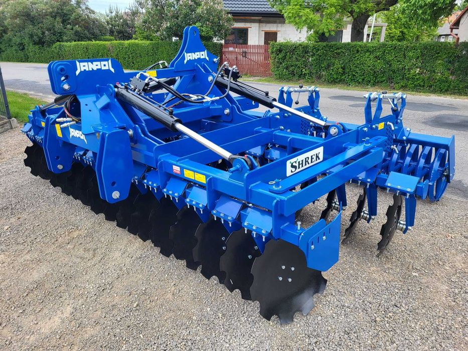 brona talerzowa hydrauliczna JANPOL SHREK 4m 560 talerz daszek 600