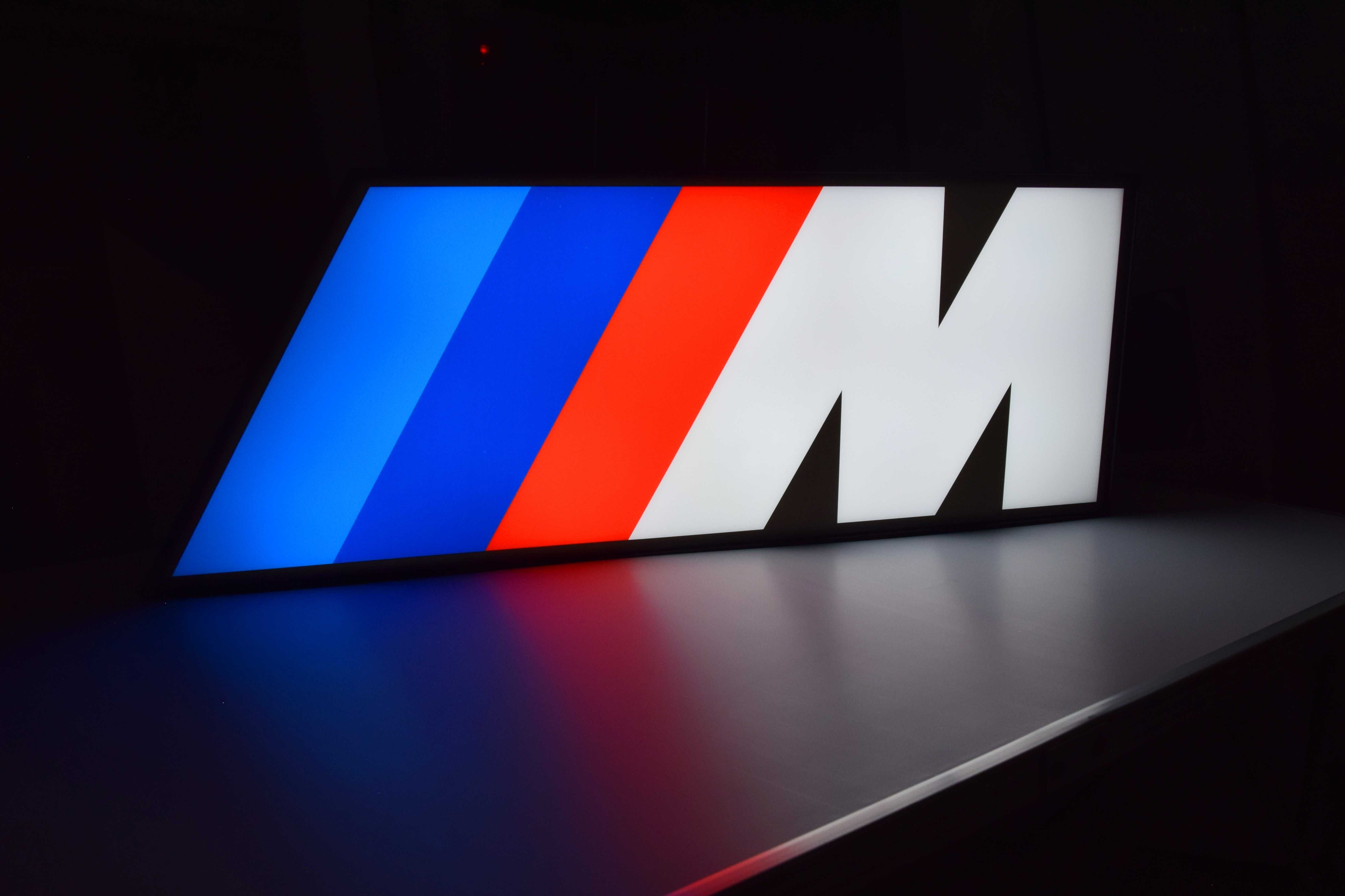 LED Neon BMW M-Power, Logo BMW, Podświetlana Reklama do warsztatu, 3D