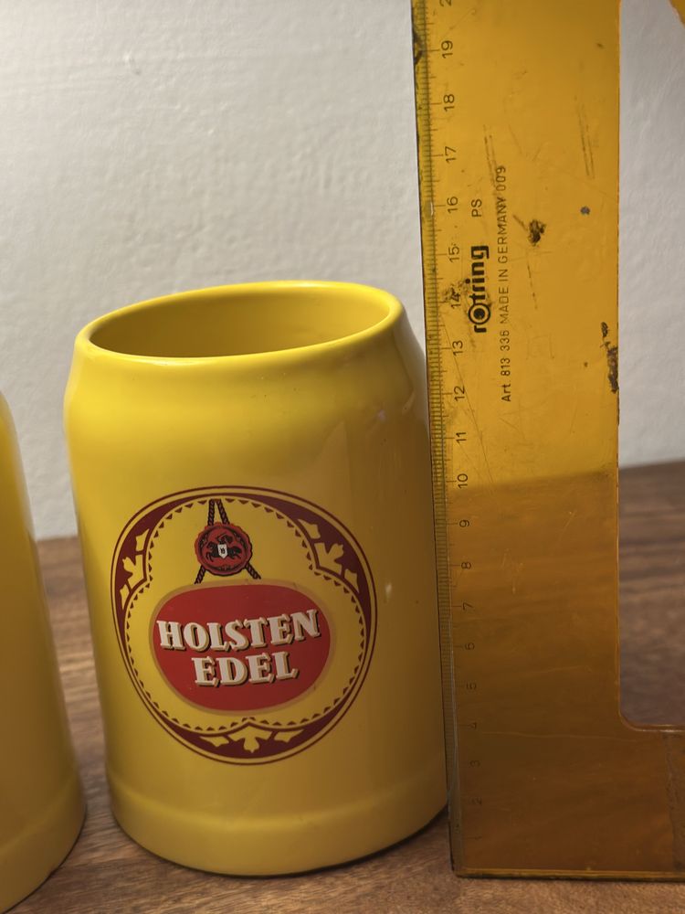 Holsten edel dwa kufle do piwa kolekcjonerskie