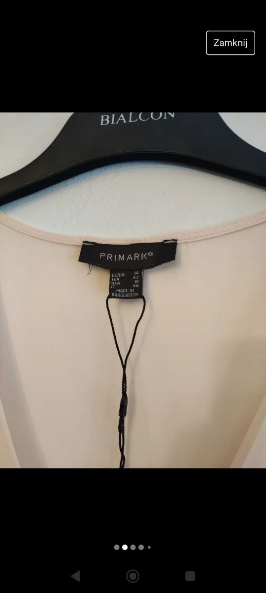 Beżowa bluzka pod marynarkę - nowa - Primark - r.  42
