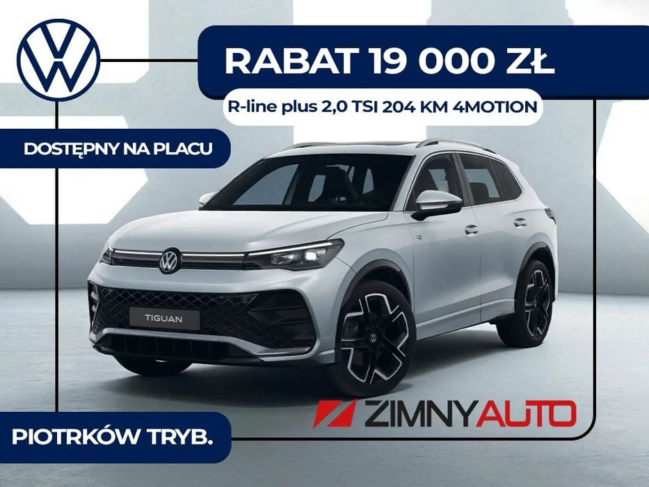 Volkswagen Tiguan R-Line Plus 2,0 TSI 4MOTION 204 KM DSG/ Rabat 19 000 PLN/Hak/ Od ręki!