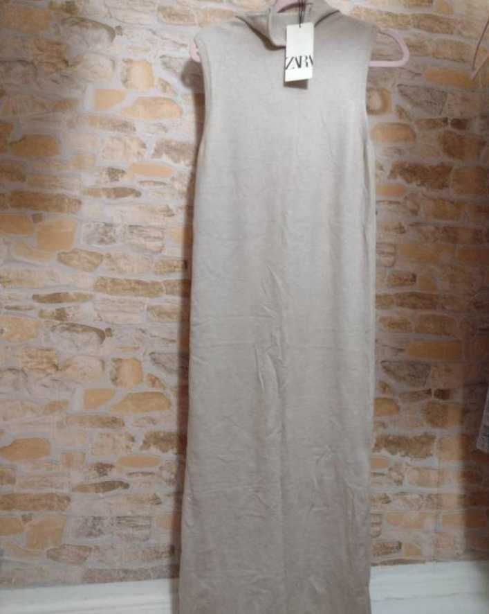 (38/M) ZARA/ Długa, ołówkowa sukienka dzianinowa z Madrytu, NOWA