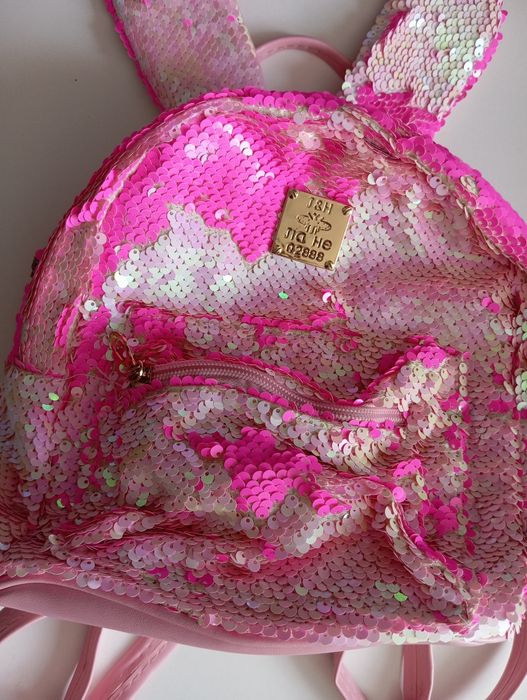 Plecak cekiny królik zająć eko skóra