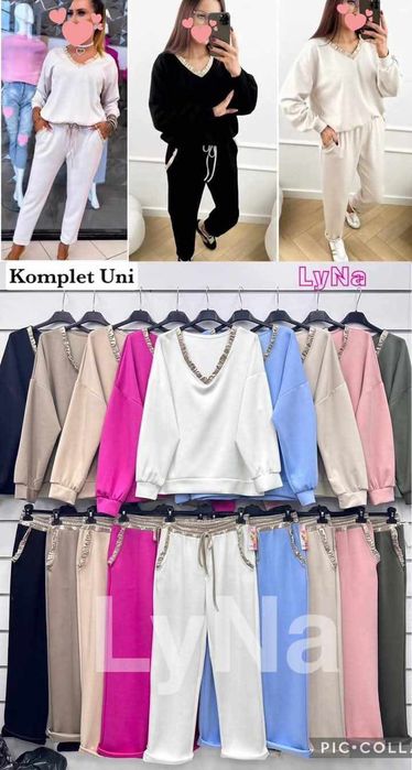 Komplety ze złotymi wykończeniami masełko