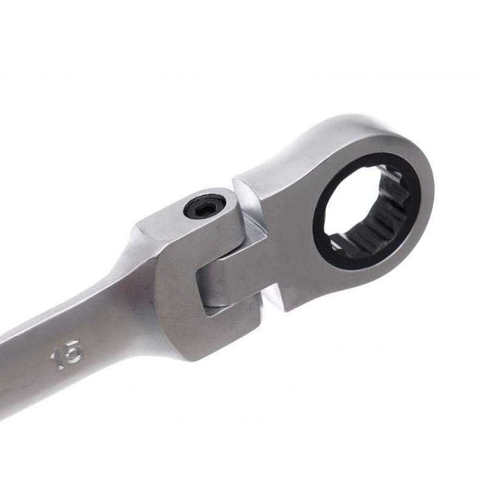 Набір ріжково-накидних ключів з тріскачкою шарнірні Silver 12шт 8-19мм