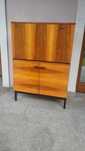 Barek Komoda Highboard Design PRL Orzech Interier Praha Czechosłowacja