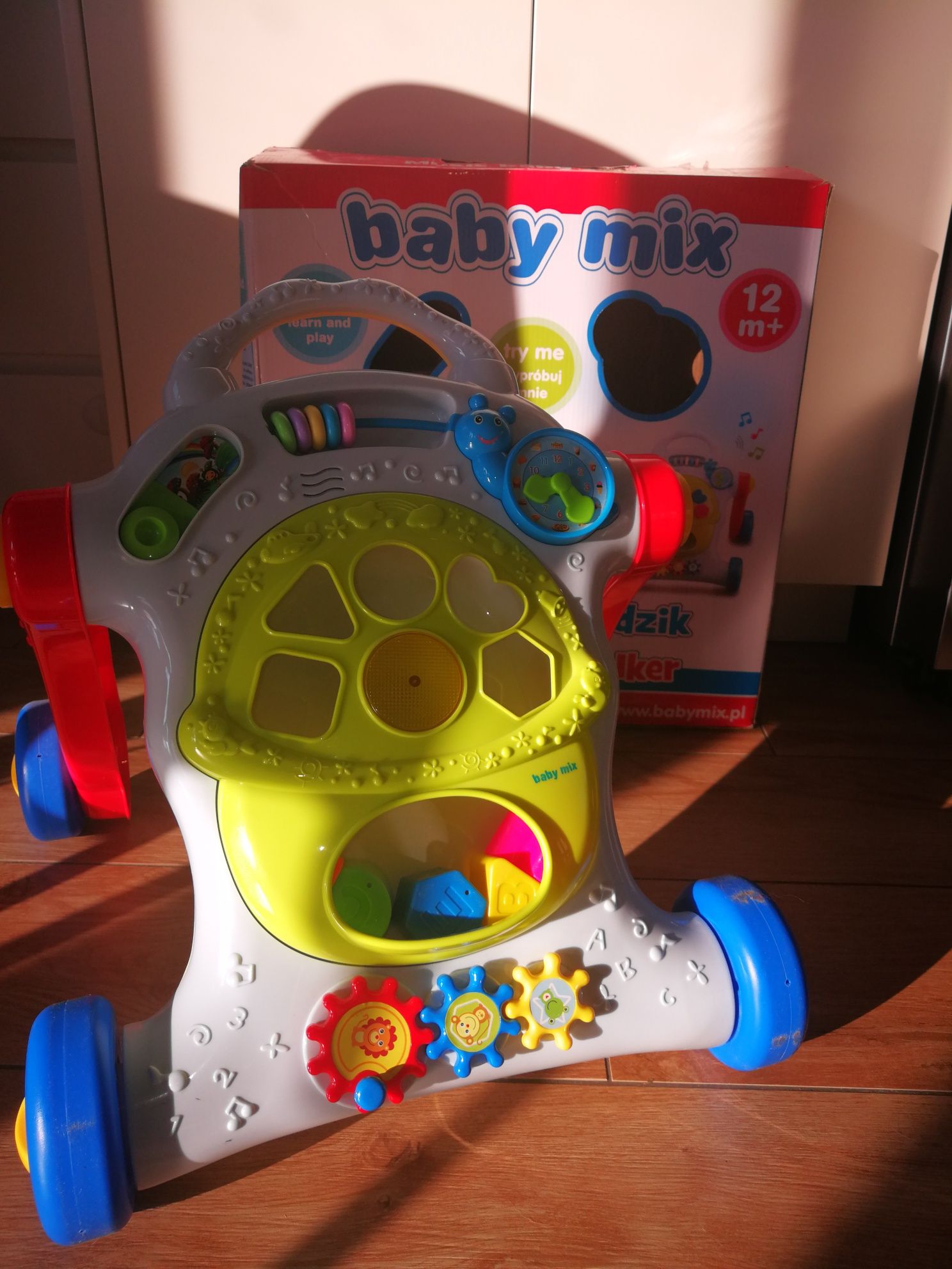 Chodzik Pchacz Sorter Edukacyjny Dla Dziecka Gra Świeci Lean Toys