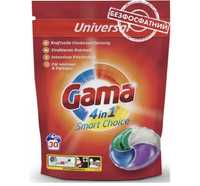 Капсули для прання білизни Gama 4в1 для всіх типів тканин, 30 шт 60 шт
