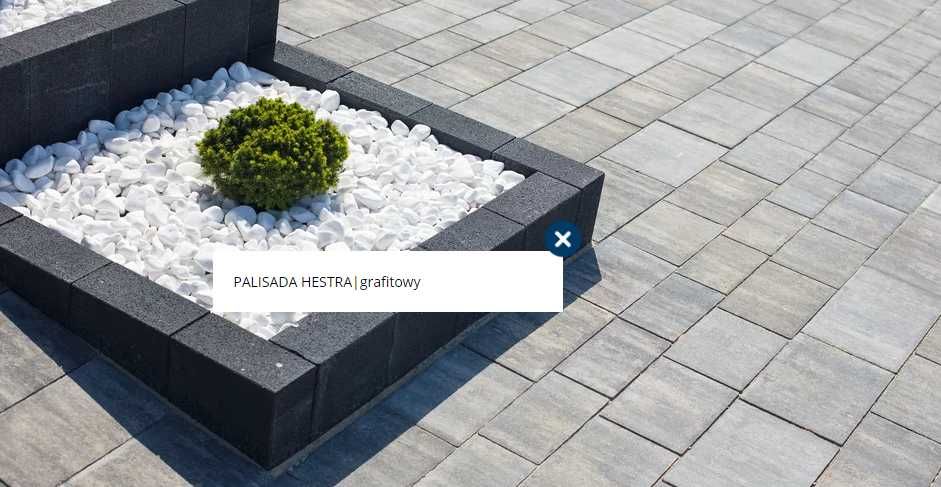 Palisada Hestra. Grafitowa Utwardzana Polbruk / BUDOWA/OGRÓD/PODWÓRZE