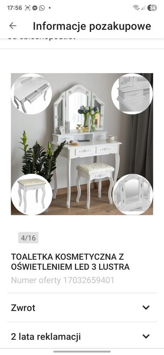 Toaletka ze stołeczkiem