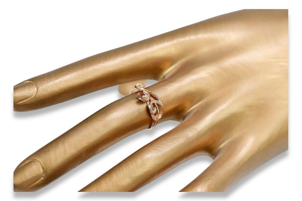 Radziecki 14k 585 złoty pierścionek z różowego złota vrn145 16/7,5