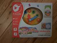 Drewniany zegar edukacyjny Classsic World, zegar dla dzieci