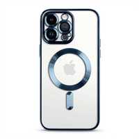 Etui Iphone 13/14/15 Plus Pro Max Magsafe Case Obudowa Plecki Niebiesk