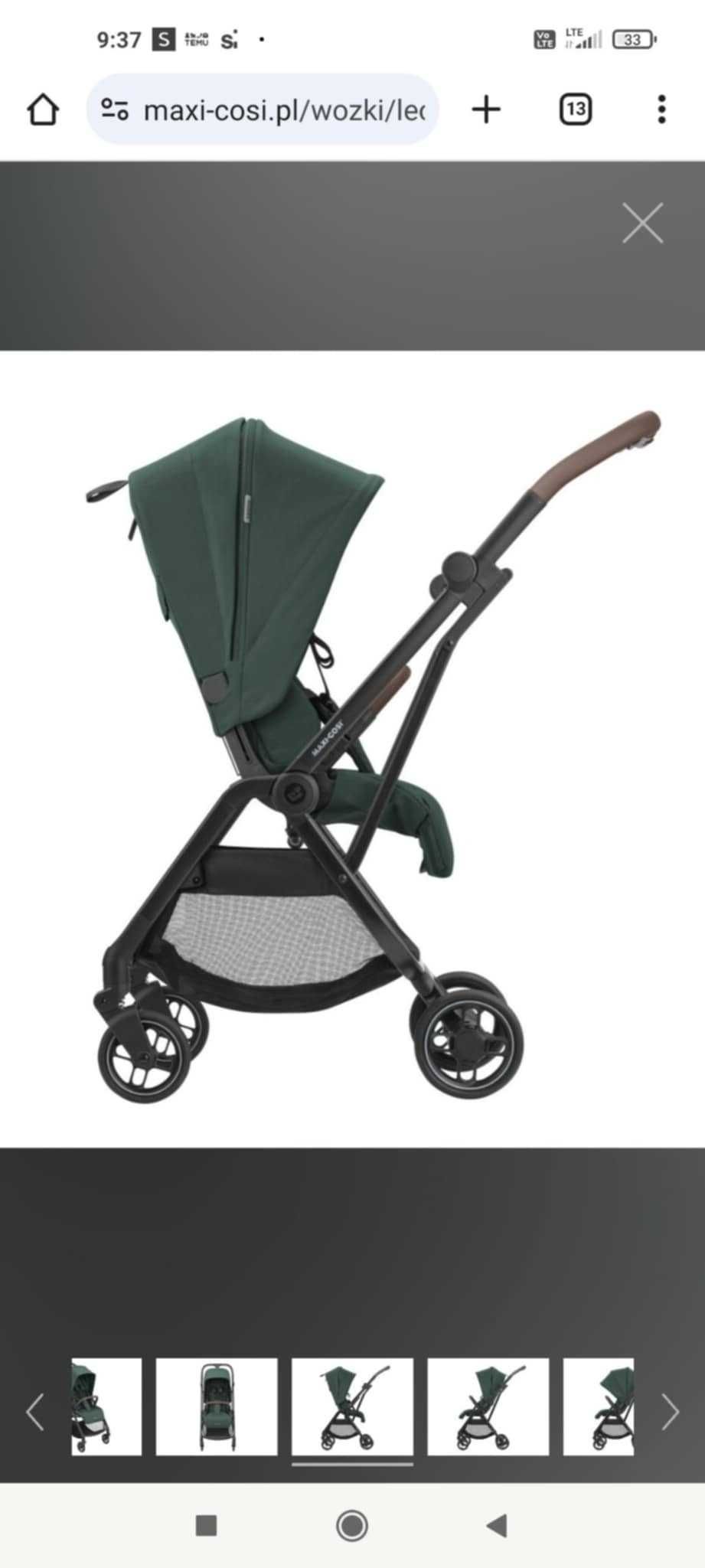 Spacerówka/Wózek Maxi-Cosi Leona - kolor Essential Green