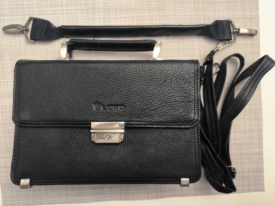 Барсетка чоловіча з еко шкіри LORD, Україна чорна