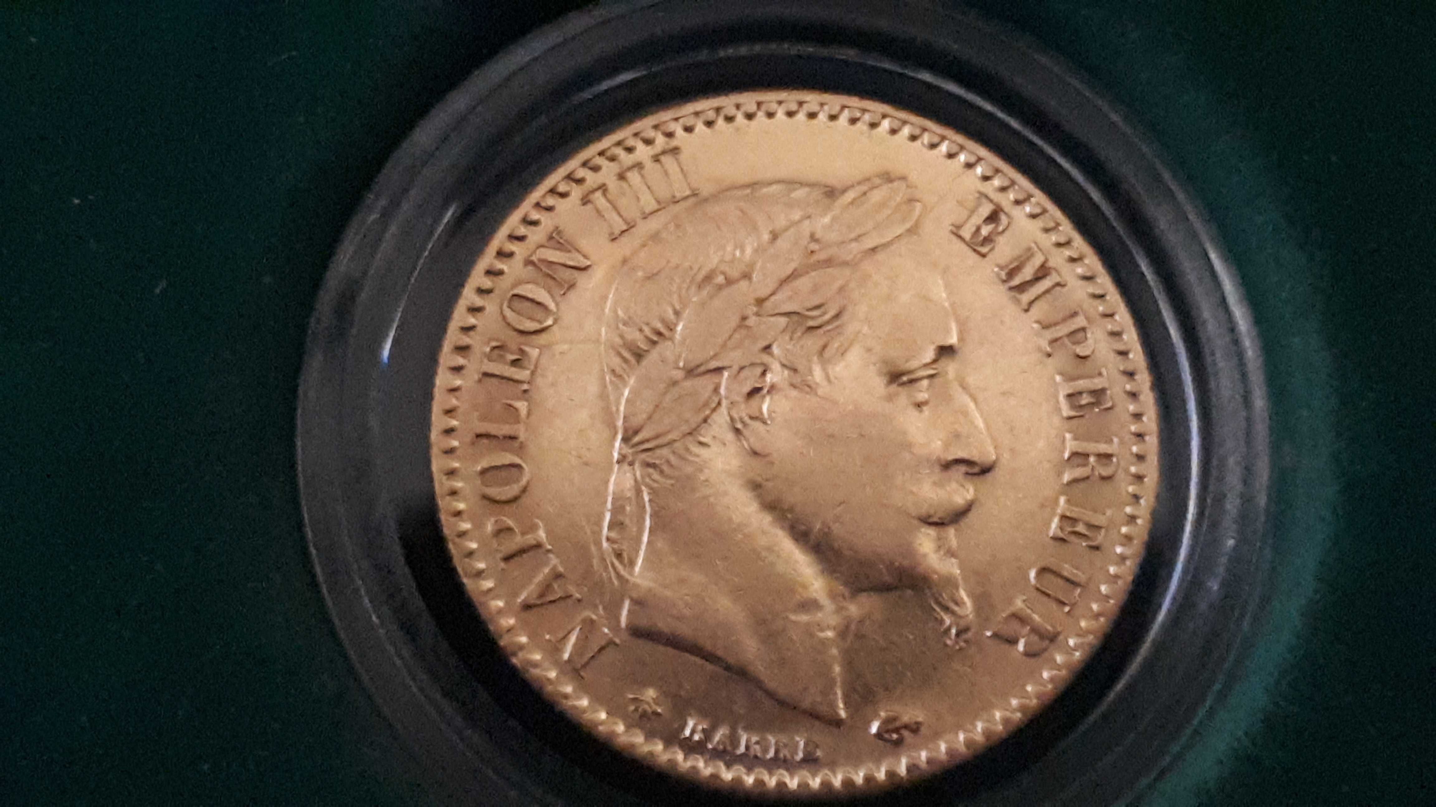 Złota Moneta - 10 Franków -Napoleon III - 1864r   A obniżka