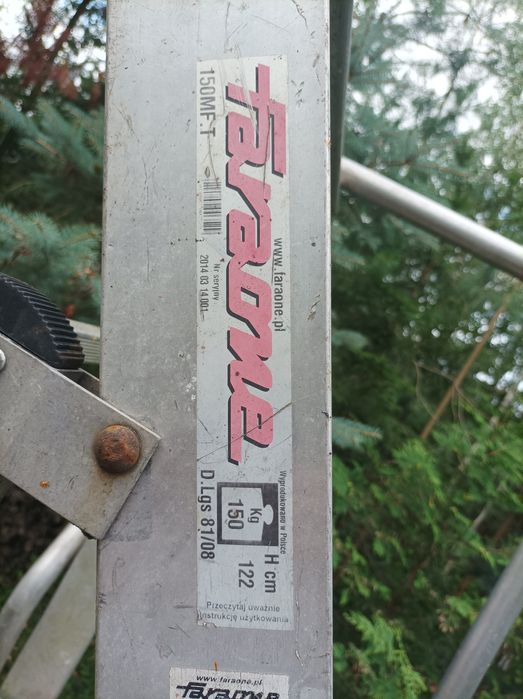 Faraone 150MF drabina magazynowa schody jezdne rusztowanie.