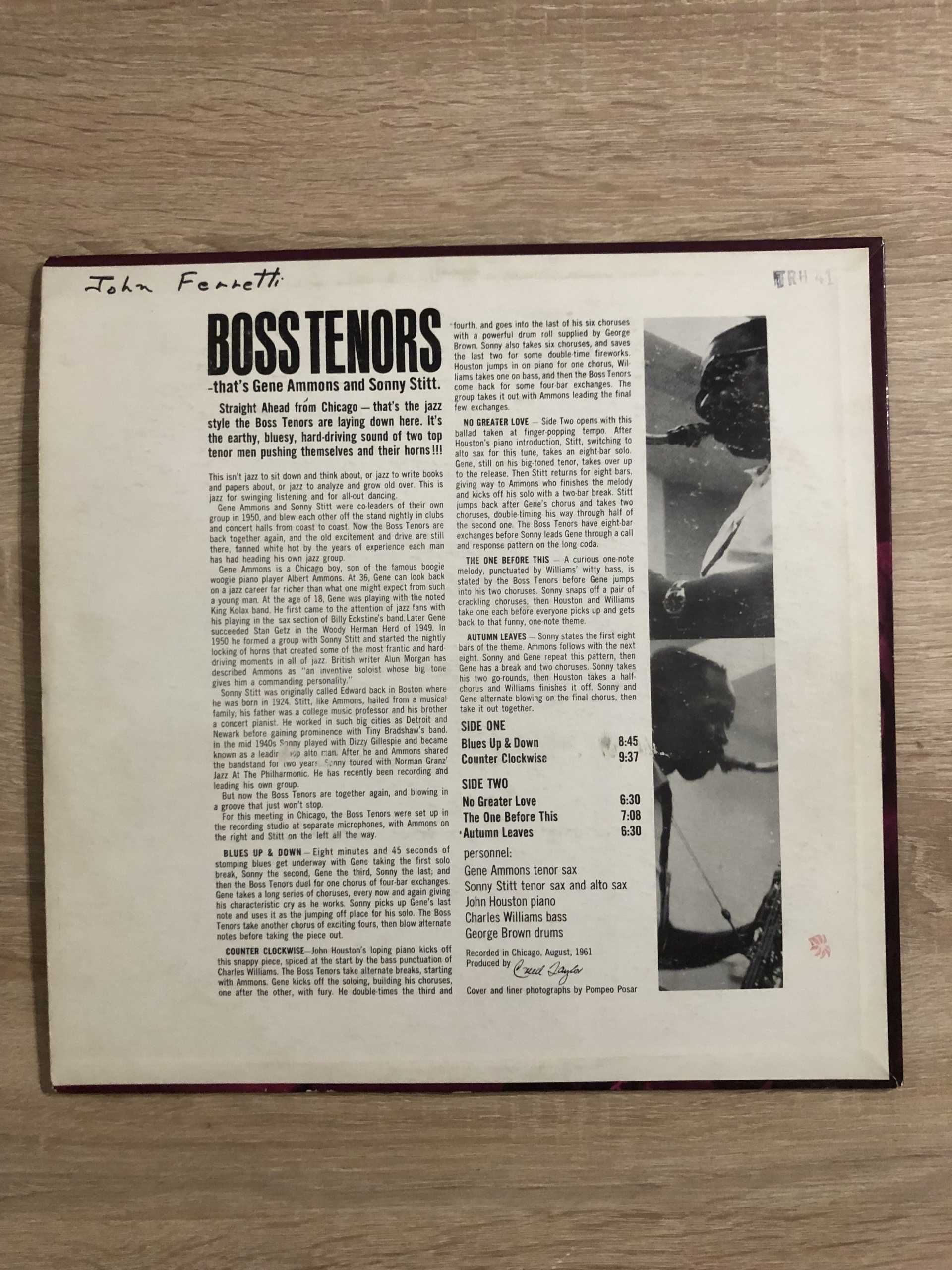 Boss Tenors Gene Ammons Sonny Stitt USA 1962 EX