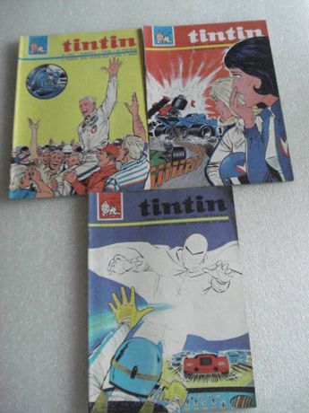 3 Antigas Revistas Tintin com MICHEL VAILLANT na Capa