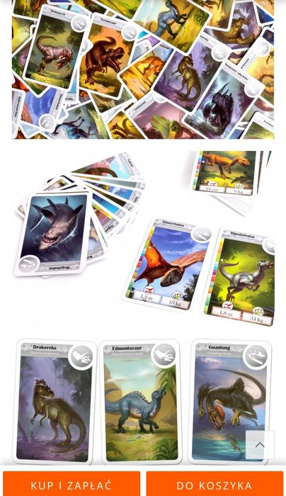 UNIKAT Rebel Cardline Dinozaury gra karciana nowa w pudełku