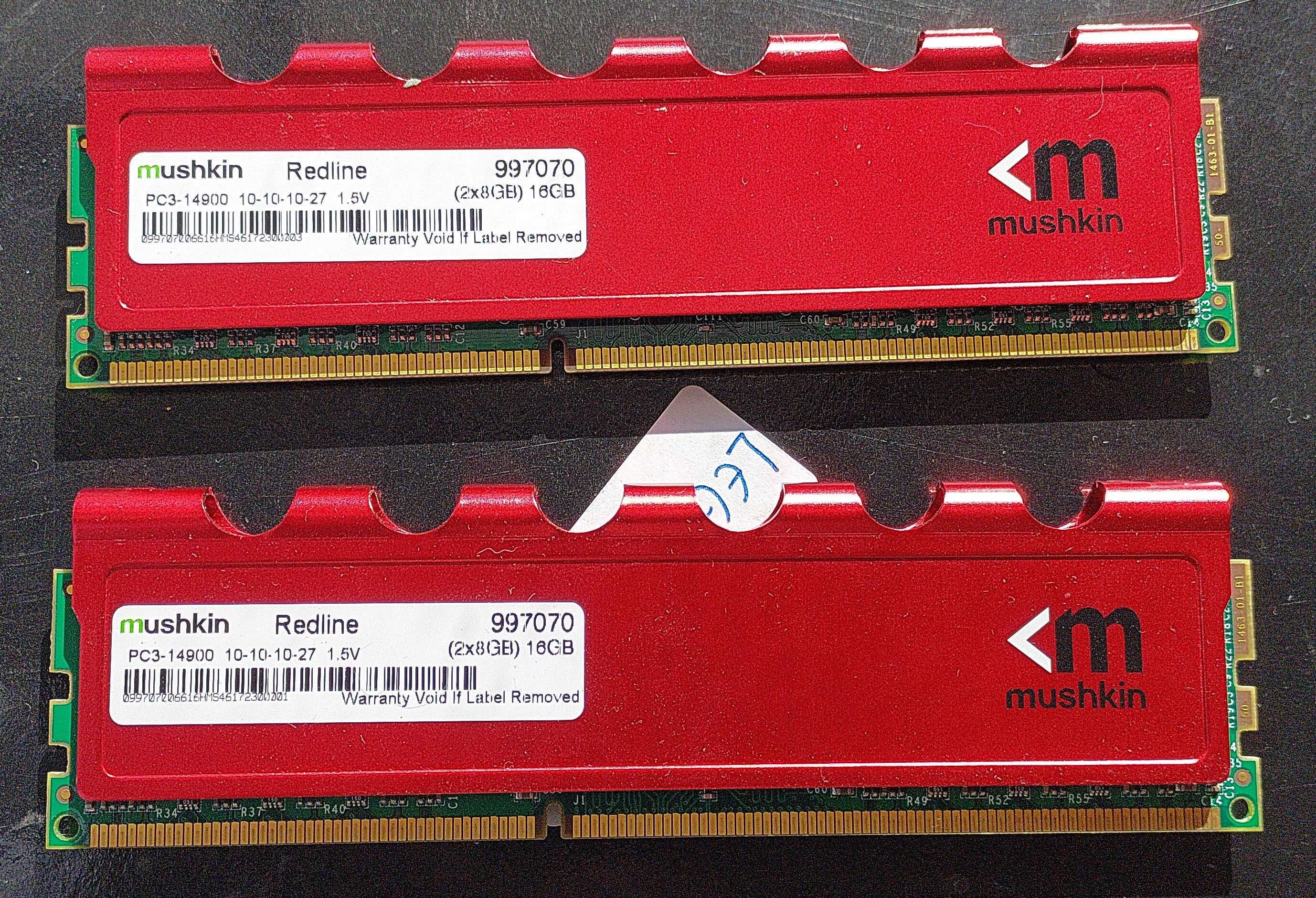 Memórias MUSHKIN REDLINE 16GB (2X8GB) DDR3 1866MHz