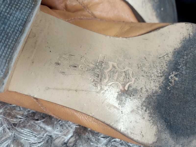 Mokasyny pantofle półbuty damskie camelowe r. 40