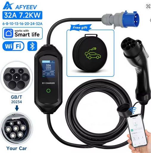 Зарядка для китайських електромобілів авто Afyeev GBT 32A 7kWt