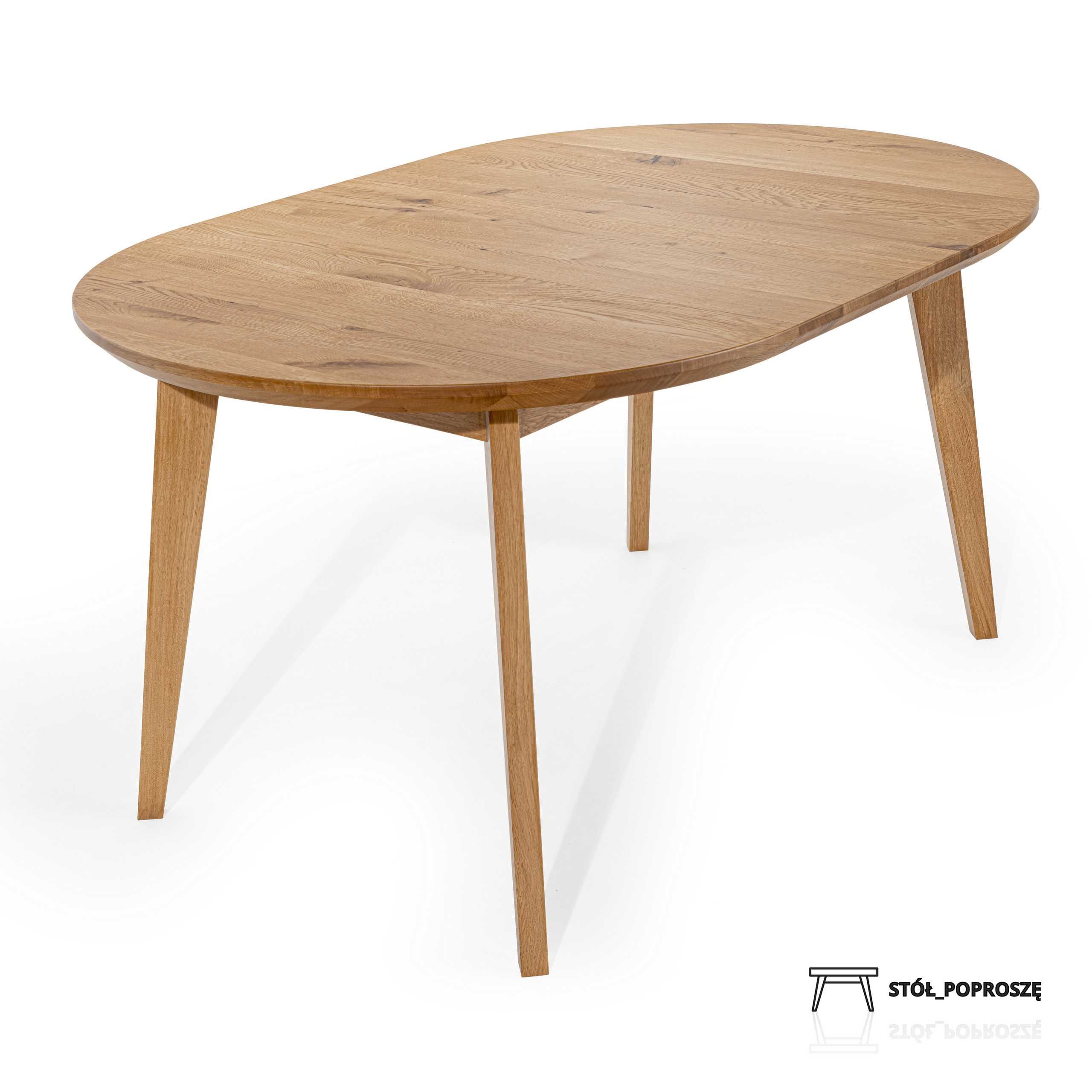Dębowy stół rozkładany- Okrągły stół dębowy- Drewniany stół rozkładany