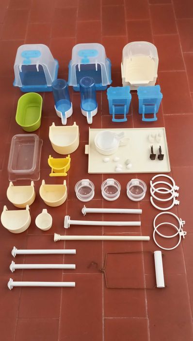 Acessórios e gaiola para aves