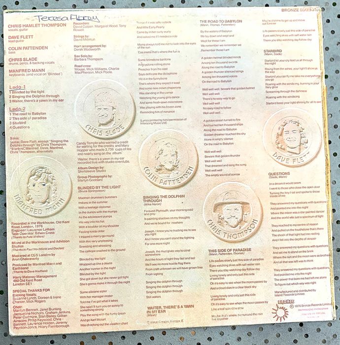 Manfred Mann's Earth Band – The Roaring Silence LP