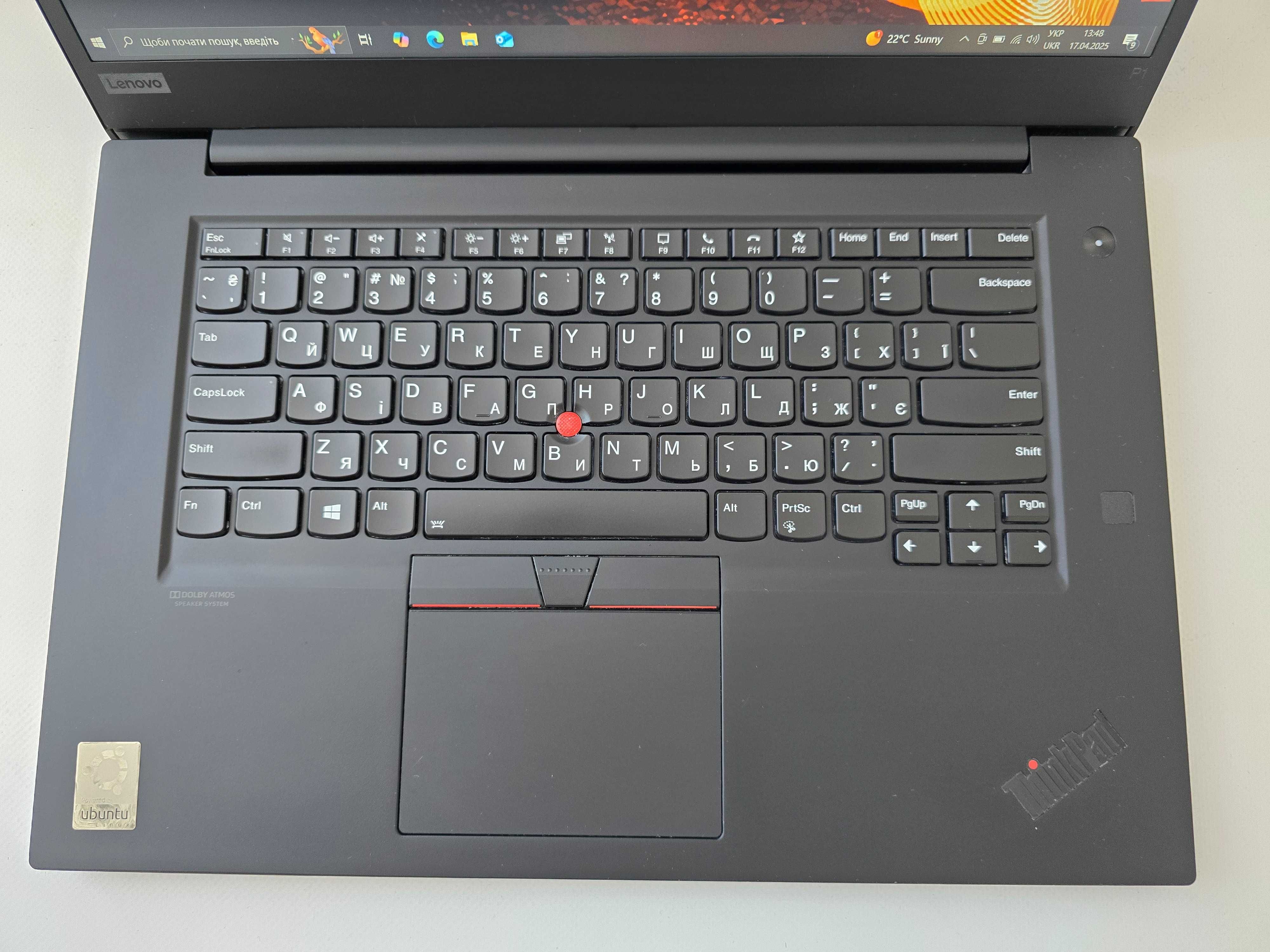 Ноутбук Lenovo Thinkpad P1 Gen 3 I9 10885H/GTX 1650TI/RAM 16GB/WIN 11