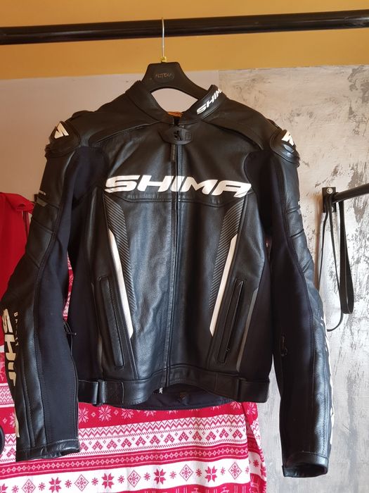 Kurtka skórzana SHIMA BANDIT BLACK czarny,motocyklowa